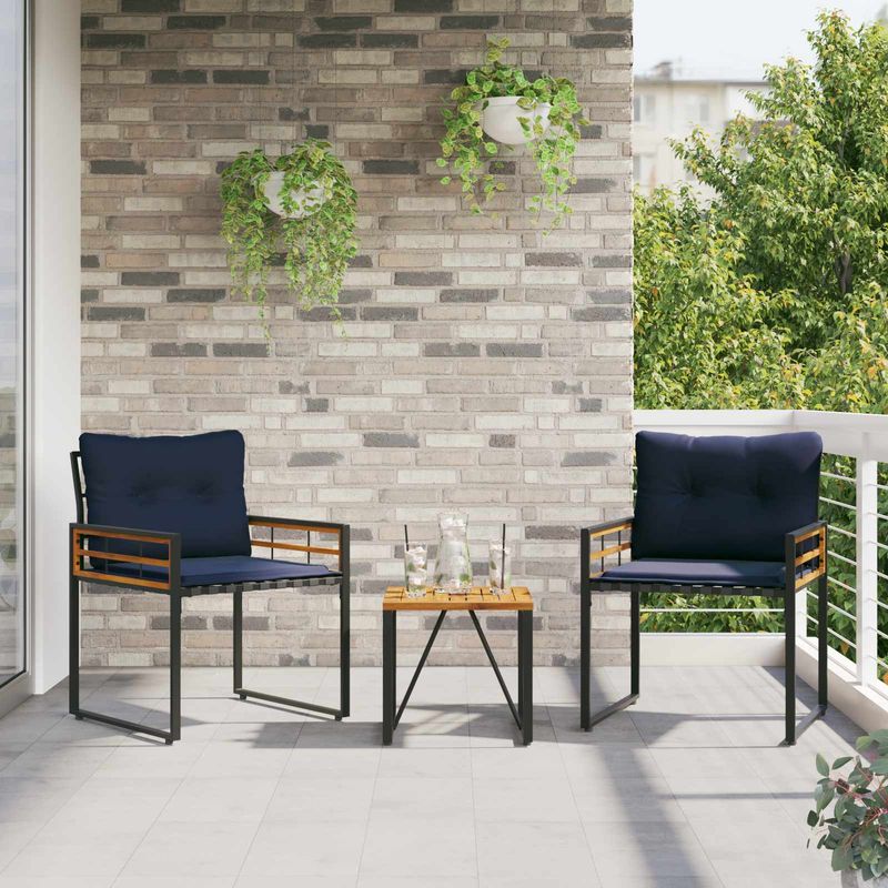 Casa si Gradina - Gradina si terasa - Mobilier exterior - Seturi mobila gradina - Set de Mobilier pentru Exterior cu perna 3 pcs Bleumarin - Infinity.ro