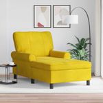 Casa si Gradina - Mobilier - Scaune si fotolii - Fotolii - Sezlong de relaxare cu perna Galben 91 x 157 x 91 cm Catifea - Infinity.ro