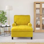 Casa si Gradina - Mobilier - Scaune si fotolii - Fotolii - Sezlong de relaxare cu perna Galben 91 x 157 x 91 cm Catifea - Infinity.ro