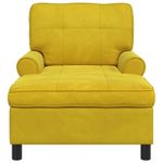 Casa si Gradina - Mobilier - Scaune si fotolii - Fotolii - Sezlong de relaxare cu perna Galben 91 x 157 x 91 cm Catifea - Infinity.ro