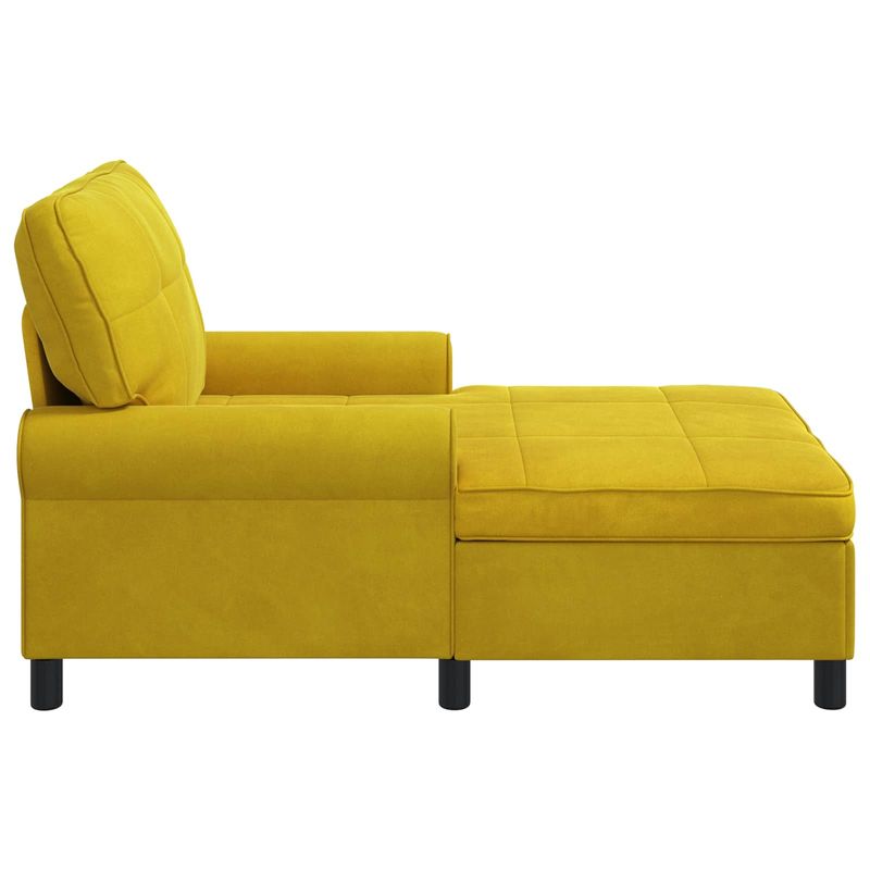 Casa si Gradina - Mobilier - Scaune si fotolii - Fotolii - Sezlong de relaxare cu perna Galben 91 x 157 x 91 cm Catifea - Infinity.ro