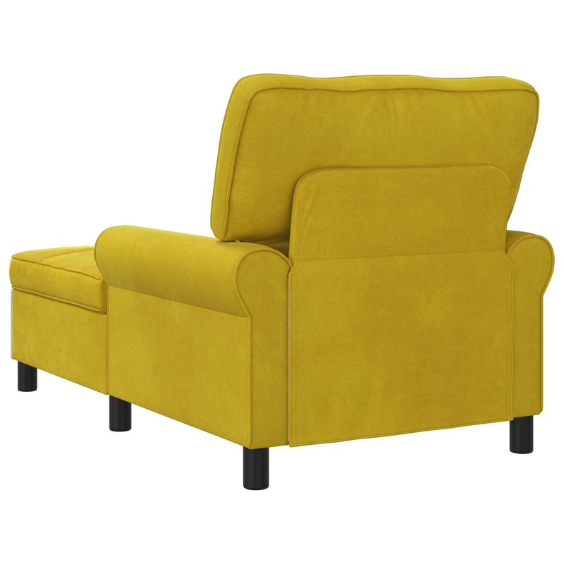 Casa si Gradina - Mobilier - Scaune si fotolii - Fotolii - Sezlong de relaxare cu perna Galben 91 x 157 x 91 cm Catifea - Infinity.ro