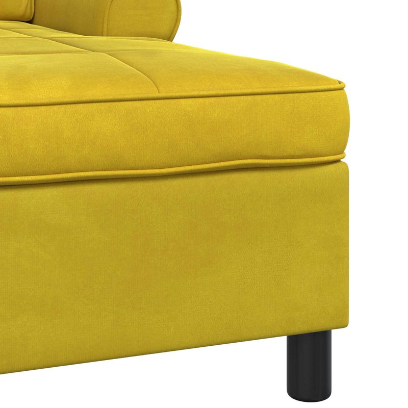 Casa si Gradina - Mobilier - Scaune si fotolii - Fotolii - Sezlong de relaxare cu perna Galben 91 x 157 x 91 cm Catifea - Infinity.ro