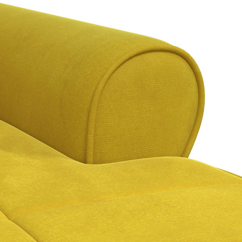 Casa si Gradina - Mobilier - Scaune si fotolii - Fotolii - Sezlong de relaxare cu perna Galben 91 x 157 x 91 cm Catifea - Infinity.ro