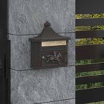 Casa si Gradina - Constructii - Depozitare, transport si protectie - Cutii postale - Cutie Postala Montata pe Perete Bronz 40,5 x 15,5 x 44 cm - Infinity.ro