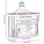 Casa si Gradina - Constructii - Depozitare, transport si protectie - Cutii postale - Cutie Postala Montata pe Perete Bronz 40,5 x 15,5 x 44 cm - Infinity.ro