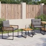 Casa si Gradina - Gradina si terasa - Mobilier exterior - Seturi mobila gradina - Set de Mobilier pentru Exterior cu perna 3 pcs Gri deschis - Infinity.ro