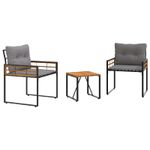 Casa si Gradina - Gradina si terasa - Mobilier exterior - Seturi mobila gradina - Set de Mobilier pentru Exterior cu perna 3 pcs Gri deschis - Infinity.ro