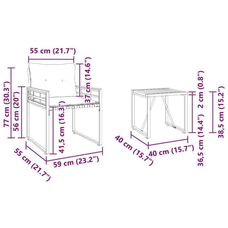 Casa si Gradina - Gradina si terasa - Mobilier exterior - Seturi mobila gradina - Set de Mobilier pentru Exterior cu perna 3 pcs Gri deschis - Infinity.ro