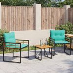 Casa si Gradina - Gradina si terasa - Mobilier exterior - Seturi mobila gradina - Set de Mobilier pentru Exterior cu perna 3 pcs Turcoaz - Infinity.ro