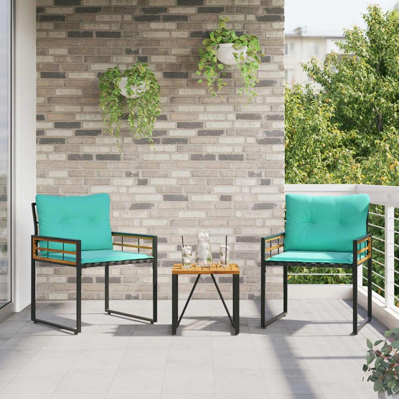 Casa si Gradina - Gradina si terasa - Mobilier exterior - Seturi mobila gradina - Set de Mobilier pentru Exterior cu perna 3 pcs Turcoaz - Infinity.ro