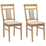 Casa si Gradina - Mobilier - Scaune si fotolii - Scaune - Scaun de sufragerie 2 pcs Natural si deschis - Infinity.ro