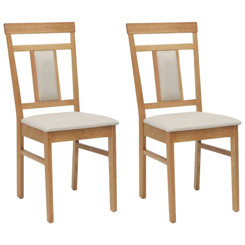 Casa si Gradina - Mobilier - Scaune si fotolii - Scaune - Scaun de sufragerie 2 pcs Natural si deschis - Infinity.ro