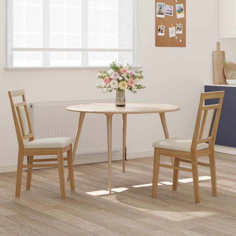 Casa si Gradina - Mobilier - Scaune si fotolii - Scaune - Scaun de sufragerie 2 pcs Natural si deschis - Infinity.ro
