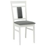 Casa si Gradina - Mobilier - Scaune si fotolii - Scaune - Scaun de sufragerie 2 pcs Alb si gri Lemn Solid de Cauciuc - Infinity.ro