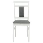 Casa si Gradina - Mobilier - Scaune si fotolii - Scaune - Scaun de sufragerie 2 pcs Alb si gri Lemn Solid de Cauciuc - Infinity.ro