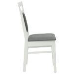 Casa si Gradina - Mobilier - Scaune si fotolii - Scaune - Scaun de sufragerie 2 pcs Alb si gri Lemn Solid de Cauciuc - Infinity.ro