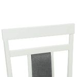 Casa si Gradina - Mobilier - Scaune si fotolii - Scaune - Scaun de sufragerie 2 pcs Alb si gri Lemn Solid de Cauciuc - Infinity.ro