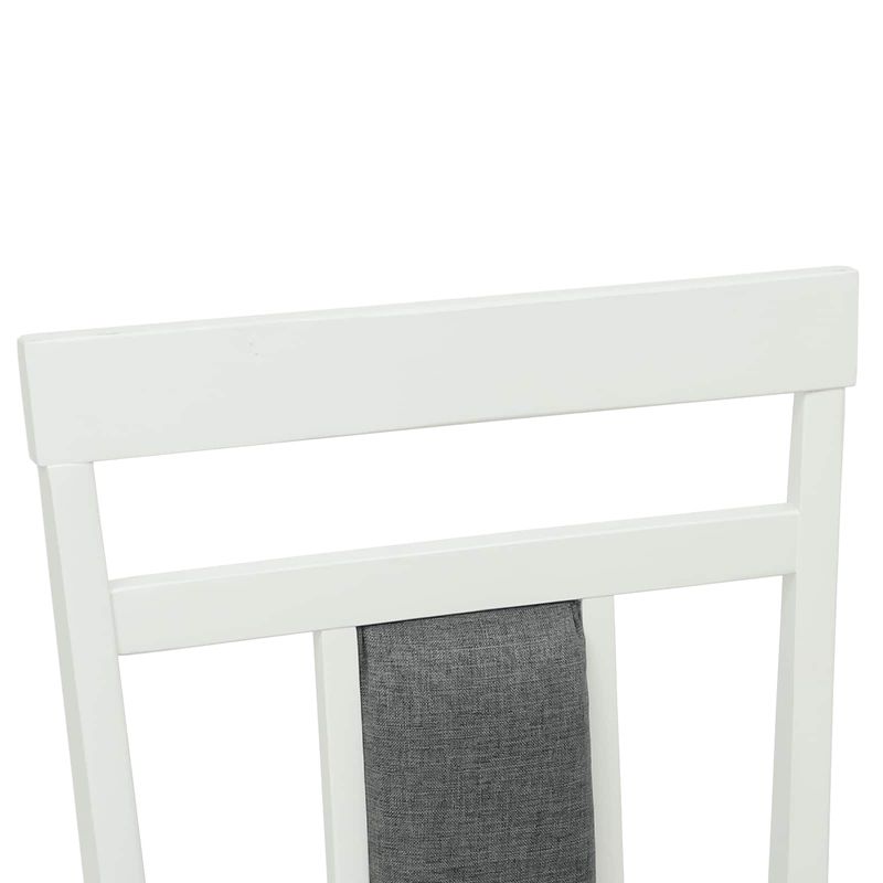 Casa si Gradina - Mobilier - Scaune si fotolii - Scaune - Scaun de sufragerie 2 pcs Alb si gri Lemn Solid de Cauciuc - Infinity.ro