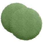 Casa si Gradina - Textile si covoare - Perne si pilote - Perne decorative - Perne de Sezut 2 pcs Verde deschis Ø 40 x 13 cm Catifea - Infinity.ro