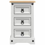 Casa si Gradina - Mobilier - Comode si corpuri - Noptiere - Noptiera cu sertar Alb 35 x 32,5 x 58 cm Lemn de pin masiv - Infinity.ro