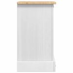Casa si Gradina - Mobilier - Comode si corpuri - Noptiere - Noptiera cu sertar Alb 35 x 32,5 x 58 cm Lemn de pin masiv - Infinity.ro