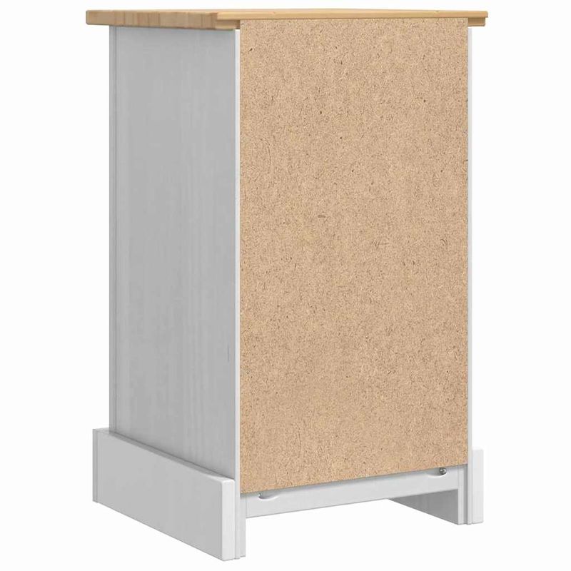 Casa si Gradina - Mobilier - Comode si corpuri - Noptiere - Noptiera cu sertar Alb 35 x 32,5 x 58 cm Lemn de pin masiv - Infinity.ro