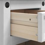 Casa si Gradina - Mobilier - Comode si corpuri - Noptiere - Noptiera cu sertar Alb 35 x 32,5 x 58 cm Lemn de pin masiv - Infinity.ro