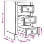 Casa si Gradina - Mobilier - Comode si corpuri - Noptiere - Noptiera cu sertar Alb 35 x 32,5 x 58 cm Lemn de pin masiv - Infinity.ro