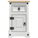 Casa si Gradina - Mobilier - Comode si corpuri - Noptiere - Noptiera cu sertar Alb 35 x 32,5 x 58 cm Lemn de pin masiv - Infinity.ro