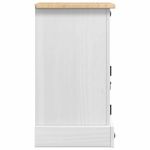 Casa si Gradina - Mobilier - Comode si corpuri - Noptiere - Noptiera cu sertar Alb 35 x 32,5 x 58 cm Lemn de pin masiv - Infinity.ro