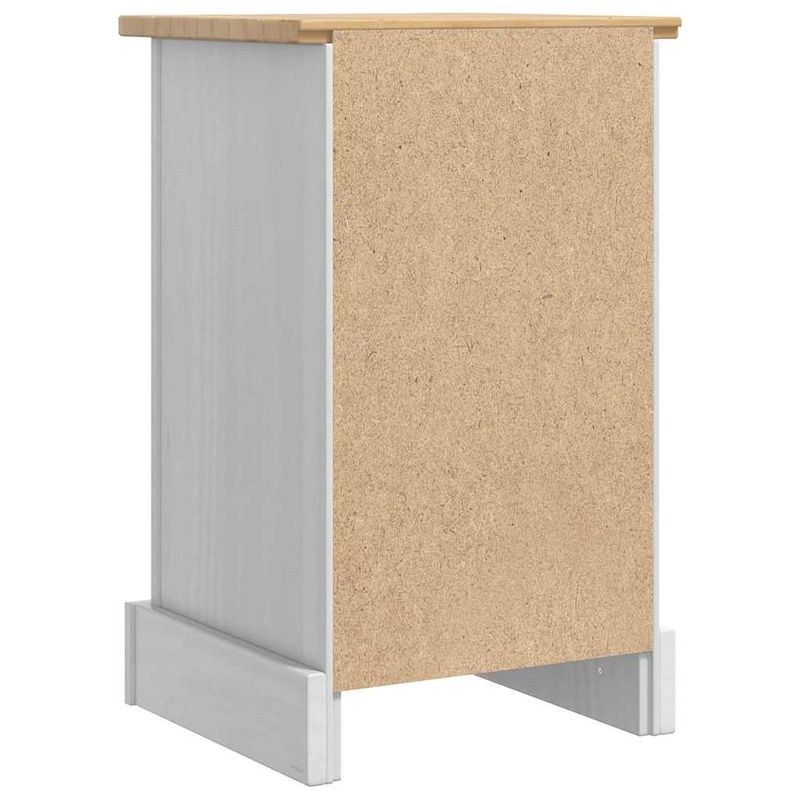 Casa si Gradina - Mobilier - Comode si corpuri - Noptiere - Noptiera cu sertar Alb 35 x 32,5 x 58 cm Lemn de pin masiv - Infinity.ro