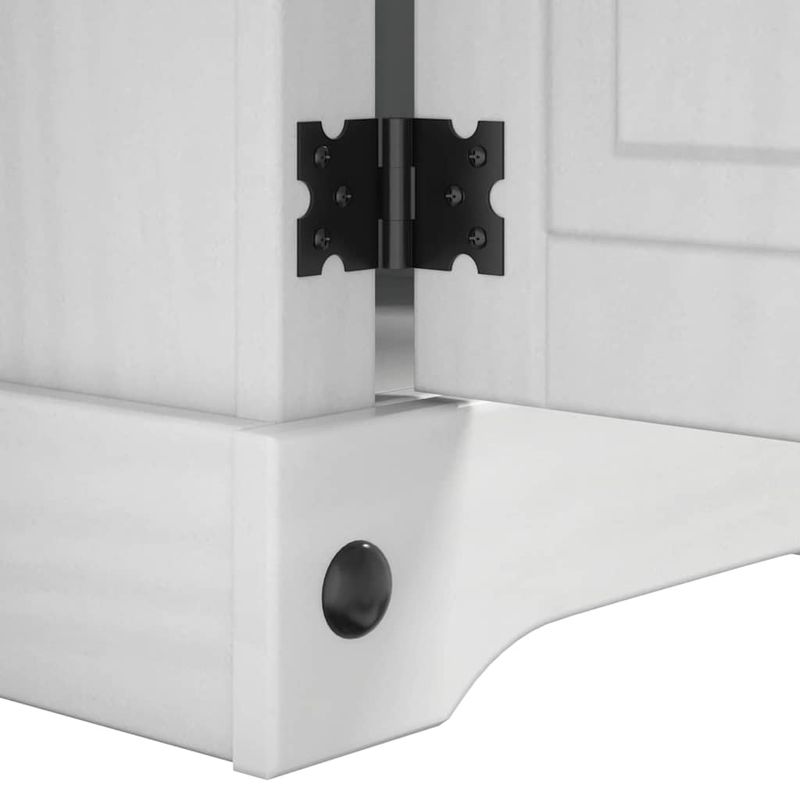 Casa si Gradina - Mobilier - Comode si corpuri - Noptiere - Noptiera cu sertar Alb 35 x 32,5 x 58 cm Lemn de pin masiv - Infinity.ro