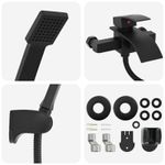 Casa si Gradina - Sanitare - Cazi si cabine de dus - Accesorii cada - Set de cap de dus Negru G 1 / 2 inci - Infinity.ro