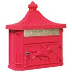 Casa si Gradina - Constructii - Depozitare, transport si protectie - Cutii postale - Cutie Postala Montata pe Perete cu usa Rosu 40,5 x 15,5 x 44 cm - Infinity.ro