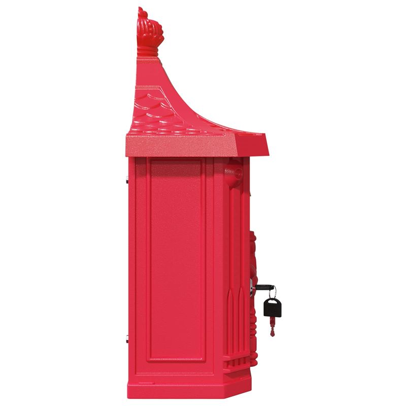 Casa si Gradina - Constructii - Depozitare, transport si protectie - Cutii postale - Cutie Postala Montata pe Perete cu usa Rosu 40,5 x 15,5 x 44 cm - Infinity.ro