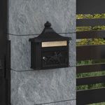 Casa si Gradina - Constructii - Depozitare, transport si protectie - Cutii postale - Cutie Postala Montata pe Perete Negru 40,5 x 15,5 x 44 cm - Infinity.ro