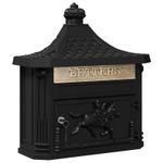 Casa si Gradina - Constructii - Depozitare, transport si protectie - Cutii postale - Cutie Postala Montata pe Perete Negru 40,5 x 15,5 x 44 cm - Infinity.ro