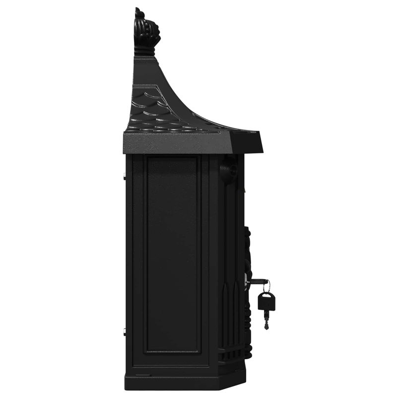 Casa si Gradina - Constructii - Depozitare, transport si protectie - Cutii postale - Cutie Postala Montata pe Perete Negru 40,5 x 15,5 x 44 cm - Infinity.ro