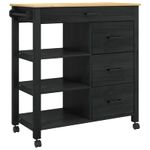 Casa si Gradina - Bucatarie si vesela - Ustensile bucatarie - Cosuri servire - Troler de Bucatarie Negru - Infinity.ro