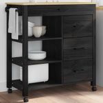 Casa si Gradina - Bucatarie si vesela - Ustensile bucatarie - Cosuri servire - Troler de Bucatarie Negru - Infinity.ro