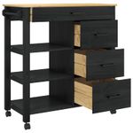 Casa si Gradina - Bucatarie si vesela - Ustensile bucatarie - Cosuri servire - Troler de Bucatarie Negru - Infinity.ro