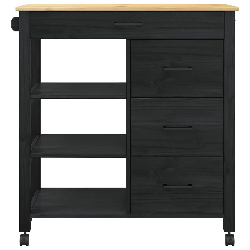 Casa si Gradina - Bucatarie si vesela - Ustensile bucatarie - Cosuri servire - Troler de Bucatarie Negru - Infinity.ro