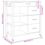 Casa si Gradina - Bucatarie si vesela - Ustensile bucatarie - Cosuri servire - Troler de Bucatarie Negru - Infinity.ro