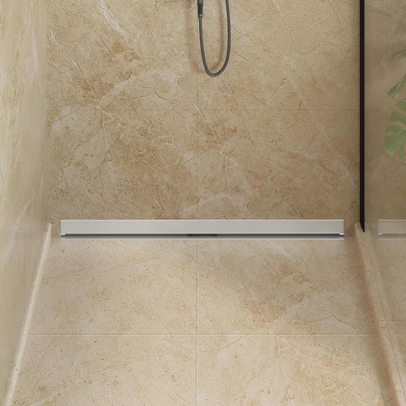 Casa si Gradina - Constructii - Materiale constructii - Sisteme de scurgere - Drenaj pentru Dus Montat pe Perete Argintiu 100 cm - Infinity.ro
