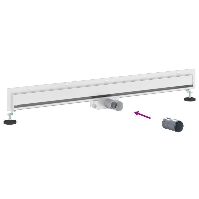Casa si Gradina - Constructii - Materiale constructii - Sisteme de scurgere - Drenaj pentru Dus Montat pe Perete Argintiu 100 cm - Infinity.ro