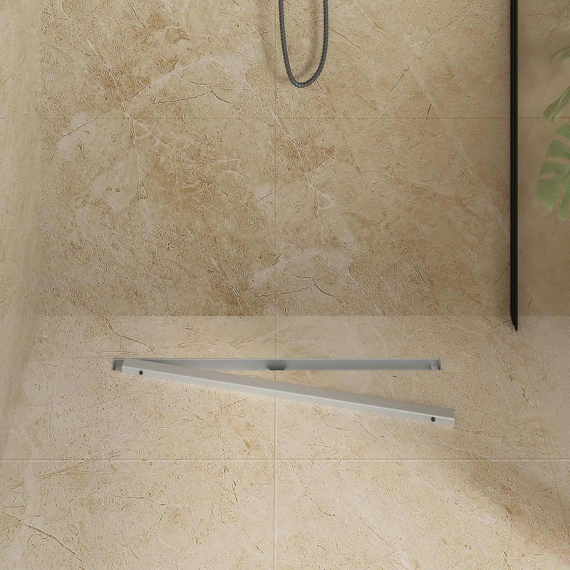 Casa si Gradina - Constructii - Materiale constructii - Sisteme de scurgere - Scurgere de dus la 360° cu model subtire Argintiu 70 cm - Infinity.ro
