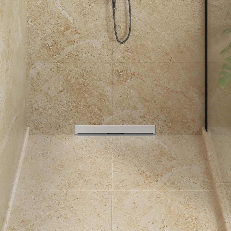 Casa si Gradina - Sanitare - Instalatii hidro - Tevi - Drenaj pentru Dus Montat pe Perete Argintiu 50 cm - Infinity.ro