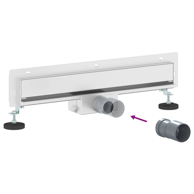 Casa si Gradina - Sanitare - Instalatii hidro - Tevi - Drenaj pentru Dus Montat pe Perete Argintiu 50 cm - Infinity.ro