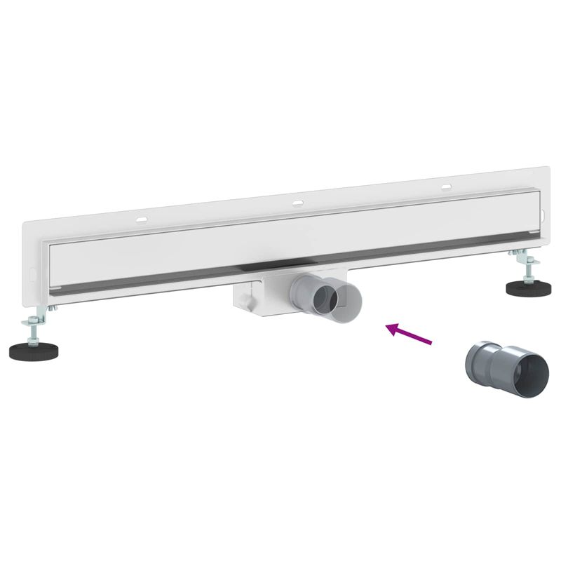 Casa si Gradina - Constructii - Materiale constructii - Sisteme de scurgere - Drenaj pentru Dus Montat pe Perete Argintiu 70 cm - Infinity.ro